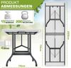 tillvex Gartentisch 220x70cm klappbar Weiß Kunststoff | Buffettisch mit Tragegriff | Klapptisch für Garten Terrasse und Balkon | Campingtisch 10 Personen Bild 2