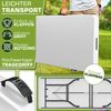 tillvex Gartentisch 220x70cm klappbar Weiß Kunststoff | Buffettisch mit Tragegriff | Klapptisch für Garten Terrasse und Balkon | Campingtisch 10 Personen Bild 3