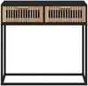 vidaXL Konsolentisch Schwarz 80x30x75 cm Holzwerkstoff und Eisen 352104 Bild 4