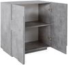 Dmora Kommode Arli, Küchen-Sideboard mit 2 Türen, Wohnzimmer-Buffet, 100 % Made in Italy, 81 x 44 x 86 cm, Zement, Bild 4