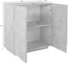 Dmora Kommode Arli, Küchen-Sideboard mit 2 Türen, Wohnzimmer-Buffet, 100 % Made in Italy, 81 x 44 x 86 cm, Zement, Bild 3