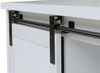 Sideboard HWC-K75, Highboard Regal Schrank Schiebetüre 7 Fächer Holz-Optik Industrial Metall 84x150x40cm ~ weiß Bild 5