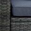Polyrattan Loungesessel Gartensessel Rattan Sessel Gartenstuhl Anthrazit-Grau Bild 2