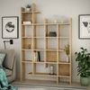 Dmora Bücherregal Achela, Büroregal, Mobiler Buchhalter, Bücherbrett, 122x26h188 cm, Eiche Bild 2