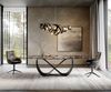 Esstisch Edge Oval 280x130 cm Keramik Iris FMG Agatablack Infinity Metall Schwarz Bild 1