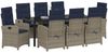 vidaXL Garten Essgruppe mit Kissen 9 pcs Grau Poly-Rattan 3380357 Bild 3