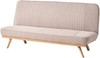 Schlafsofa 2-Sitzer KALFAFEL Stoff Hellbraun Bild 4
