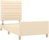 Bettgestell mit Kopfteil Creme 90x200 cm Stoff [3125111] Bild 4