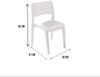 Dmora Outdoor-Stuhl Genny, Gartensitz, Stuhl für Esstisch, Outdoor-Sessel, 100 % Made in Italy, 50 x 51 x 82 cm, Weiß Bild 3
