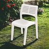 Dmora Outdoor-Stuhl Genny, Gartensitz, Stuhl für Esstisch, Outdoor-Sessel, 100 % Made in Italy, 50 x 51 x 82 cm, Weiß Bild 2