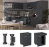 Küchenunterschrank R-Line Schwarz Beton 60 cm AP Anthrazit Vicco Bild 2