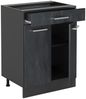Küchenunterschrank R-Line Schwarz Beton 60 cm AP Anthrazit Vicco Bild 4