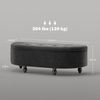 HOMCOM Sitzbank mit geöffnetem Deckel, Velvet-Touch (Bank, 1-St, Hocker), für Wohnzimmer, Dunkelgrau Bild 3