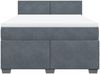 vidaXL Boxspringbett mit Matratze Dunkelgrau 140x200 cm Samt 3286325 Bild 4