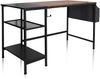 hjh OFFICE Schreibtisch WORKSPACE H I Melaminharzbeschichtete Spanplatte, Gestell pulverbeschichteter Stahl Schwarz/Braun Bild 5
