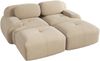 2-Sitzer-Sofa aus Cordstoff,modular kombinierbar mit Chaiselongue rutschfest ergonomische Armlehnen und hochelastische Polsterung für Wohnzimmer und Schlafzimmer,Cordstoff,Beige, Bild 5