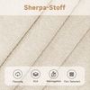 Esszimmerstühle 2er Set in Beige mit Sherpa-Bezug und Metallgestell, 46 x 52 x 80,5 cm – bequeme Sitzstühle Bild 4