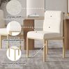 Esszimmerstühle 2er Set in Beige mit Sherpa-Bezug und Metallgestell, 46 x 52 x 80,5 cm – bequeme Sitzstühle Bild 2