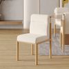 Esszimmerstühle 2er Set in Beige mit Sherpa-Bezug und Metallgestell, 46 x 52 x 80,5 cm – bequeme Sitzstühle Bild 3