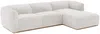 Vente-unique - CANOBRU Sofa Holz, PlatteStoff Beige - B 167 cm x H 74 cm x L 272 cm Bild 2