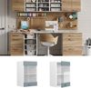 Hängeschrank R-Line Blau-Grau 40 cm mit Glastür Vicco Bild 2