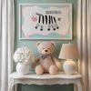 Poster Kinderzimmer Zebra · Tierposter mit schwarz-weißem Zebra im Skandi-Stil · Bunte Wanddeko für Kinder & Babys · Deko ohne Rahmen - 100x150cm Bild 3