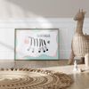 Poster Kinderzimmer Zebra · Tierposter mit schwarz-weißem Zebra im Skandi-Stil · Bunte Wanddeko für Kinder & Babys · Deko ohne Rahmen - 100x150cm Bild 5