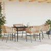 vidaXL 5-tlg. Garten-Essgruppe mit Kissen Braun Poly Rattan Glas 3334523 Bild 3