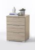 Nachtkommode >Smilla< in Eiche Sonoma, Melamin - 46x61x42cm (BxHxT) Bild 5