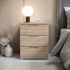 Nachtkommode >Smilla< in Eiche Sonoma, Melamin - 46x61x42cm (BxHxT) Bild 2