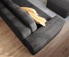 Big-Sofa Lanzo 230x95 cm Mikrofaser Schwarz mit Hocker Bild 5