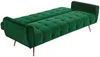 Vente-unique - Schlafsofa Klappsofa 3-Sitzer - Samt - Tannengrün - POLANI Bild 4