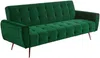 Vente-unique - Schlafsofa Klappsofa 3-Sitzer - Samt - Tannengrün - POLANI Bild 3