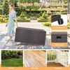 COSTWAY Auflagenbox 662L, wasserdicht, Rattan, mit Rollen, Gartenbox groß Bild 2
