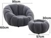 alesvelt Drehsessel Kürbis Sessel 360° Drehfunktion Relaxsessel inkl. Hocker (Set, 2-St), 360° Drehfunktion Bild 2