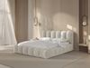 Micadoni Stauraumbett mit Kopfteil Lupine Samt Paris Beige 180x200 Bild 5