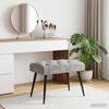 vidaXL Bank mit Knopfheftung Hellgrau 60 x 40 x 45 cm Samt 42038543 Bild 4