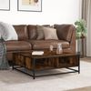 vidaXL Couchtisch Räuchereiche 80x80x30 cm Holzwerkstoff und Metall 848771 Bild 3