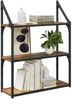 Wandregal, Hängeregal mit Regal Altholz 60 x 21 x 78,5 cm Holzwerkstoff de6210 Bild 3