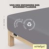 Schlafgut 'Easy' Spannbettlaken, MADE IN GREEN by OEKO-TEX®, Gummizug: rundum, Jersey Elasthan, Grey Mid, XL 180x200cm - 200x220cm Bild 3