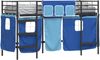 vidaXL Kinder Loft Bettgestell mit Vorhängen Schwarz und Blau 42020796 Bild 2