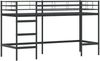 vidaXL Kinder Loft Bettgestell mit Vorhängen Schwarz und Blau 42020796 Bild 5