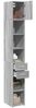 vidaXL Hochschrank Schmal Grau Sonoma 30x42,5x225 cm Holzwerkstoff 3281271 Bild 3