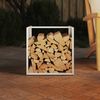 vidaXL Brennholzregal Weiß 40x40x40 cm Kaltgewalzter Stahl 864238 Bild 3