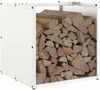 vidaXL Brennholzregal Weiß 40x40x40 cm Kaltgewalzter Stahl 864238 Bild 4