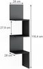 Eckregal Paolo Schwarz 28 x 116.4 cm 2er Set Vicco Bild 3