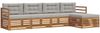 vidaXL Outdoor-Sofagarnitur mit Kissen 5 pcs Natürlich und Hellgrau 3373281 Bild 2