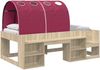 vidaXL Hochbett für Kinder mit Stauraum 3 Stk. Sonoma Eiche und Rot 3423603 Bild 2