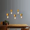 ZMH 5-Flammige Pendelleuchte E27 Holz Vintage Diam. 60cm für Esszimmer Küche Wohnzimmer, ohne Leuchtmittel Bild 2
