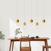 ZMH 5-Flammige Pendelleuchte E27 Holz Vintage Diam. 60cm für Esszimmer Küche Wohnzimmer, ohne Leuchtmittel Bild 4
